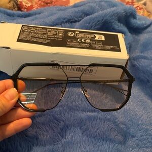 Black Geometric Frame Glasses